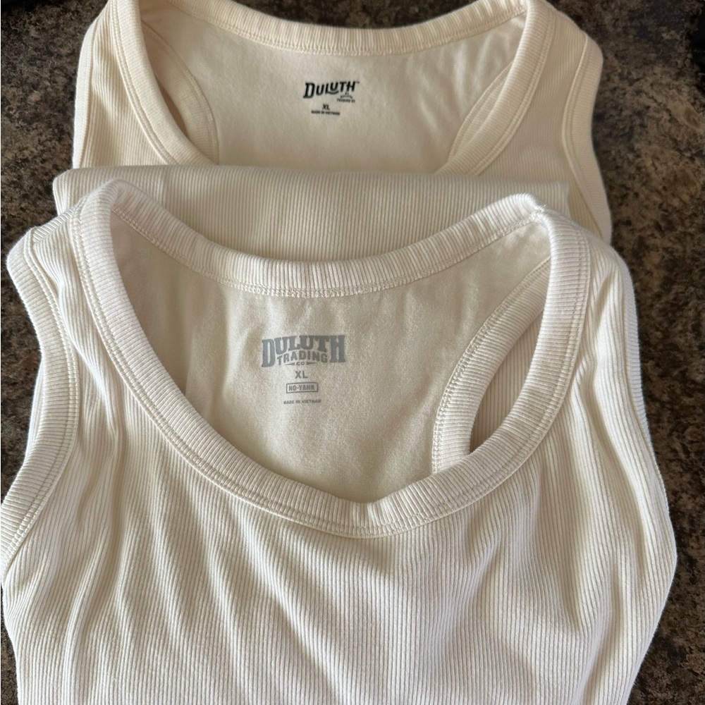 Duluth Trading racerback tank with shelf bra